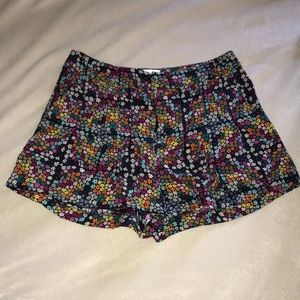 Parker 100% silk print shorts